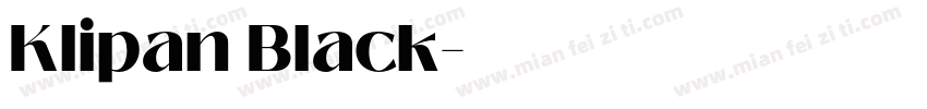 Klipan Black字体转换